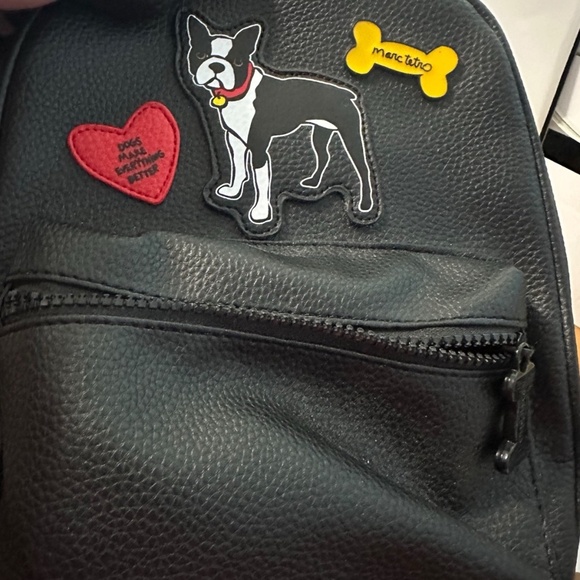 Marc Tetro Mini Backpack French Bulldog Dog Black Faux Leather – Like New - Picture 8 of 8